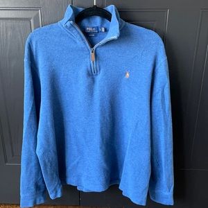 Blue Polo Ralph Lauren Quarter Zip Mock Neck